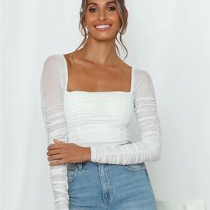 Hello Molly White Devil Eye Bodysuit